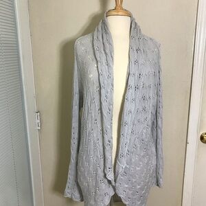 Only Mine open knit open cardigan gray M